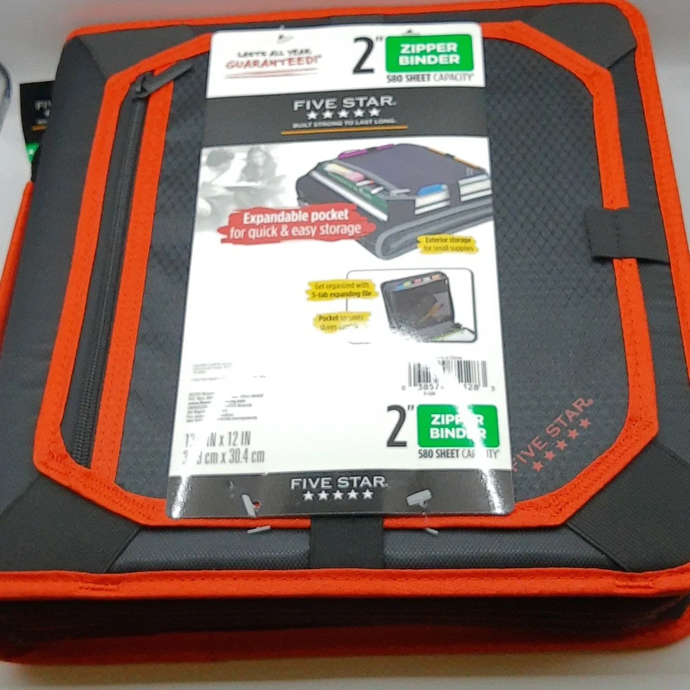 Five Star 2-inch 3-Ring Zipper Binder, Expansion Panel BTS School BTC Campus